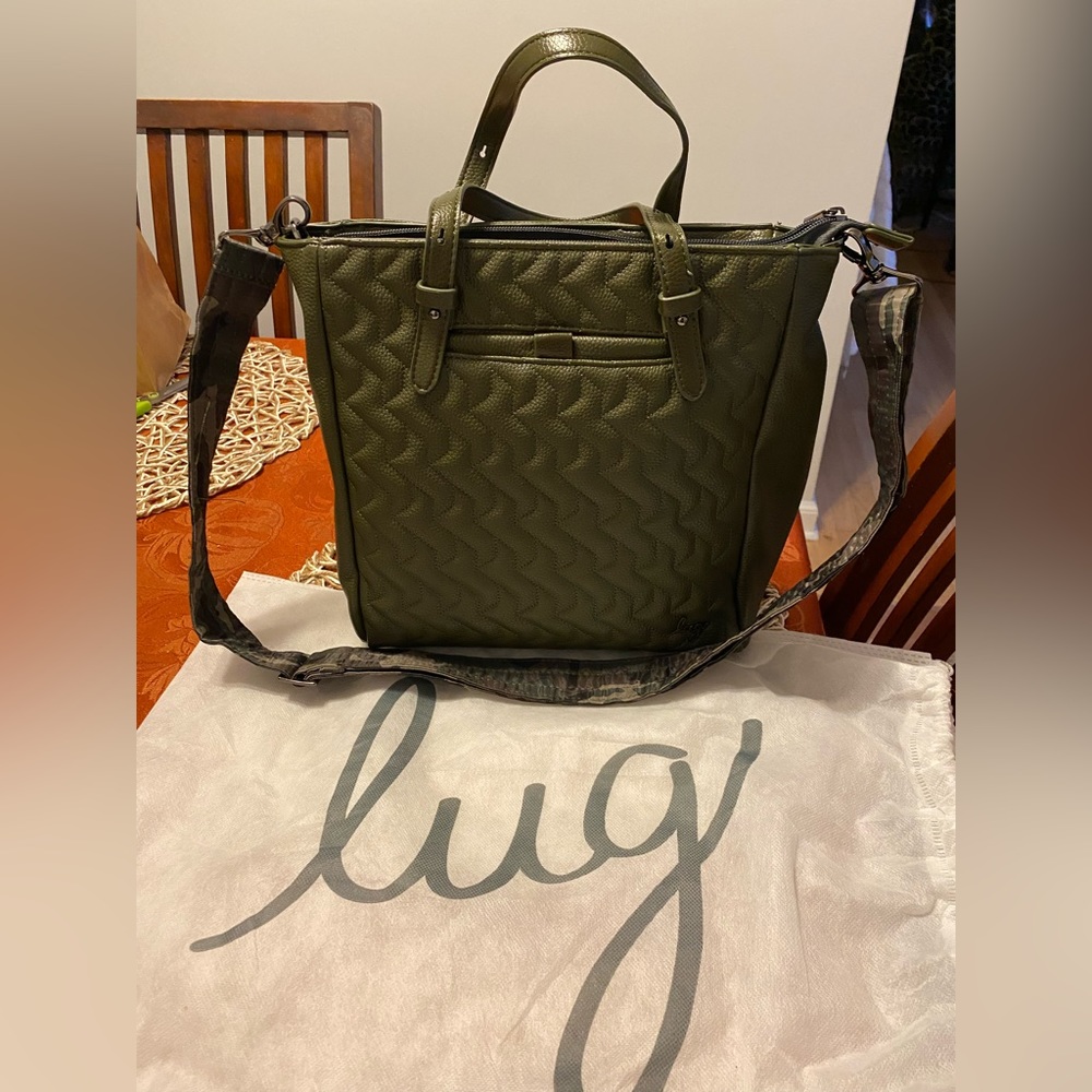 NEW Lug Classic VL Quilted Olive Green Tote/Crossbody